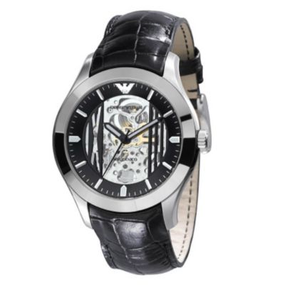 Emporio Armani skeleton dial strap watch - Product number 9023186