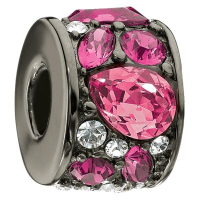 Chamilia silver mosaic multi fuchsia Swarovski crystal bead - Product number 9023771