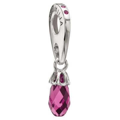 Chamilia Briolette silver & fuchsia Swarovski charm - Product number 9023836