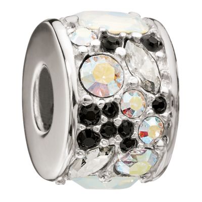 Chamilia mosaic black & white Swarovski crystal bead - Product number 9023941