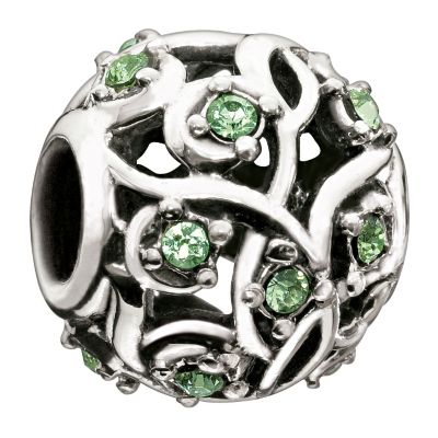 Chamilia silver leaves Swarovski crystal bead - Product number 9023976