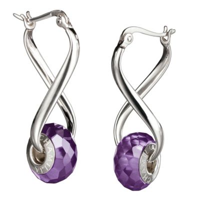 Chamilia - Silver Jewelled Purple Earrings - Product number 9024344