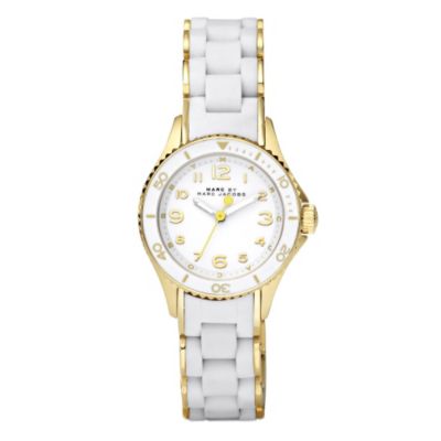 Marc By Marc Jacobs white rubber bracelet watch