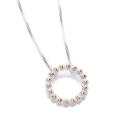 Daisy silver and gold-plated iota pendant - Product number 9026932