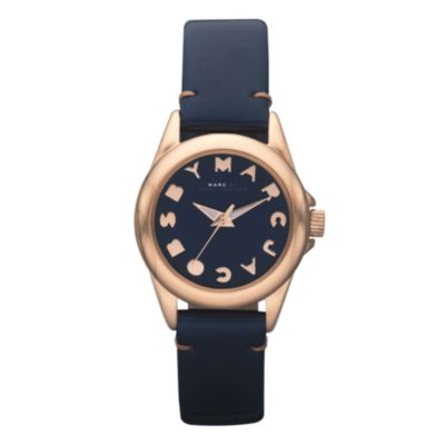 Marc by Marc Jacobs rose gold plated & blue strap watch - Product number 9027017