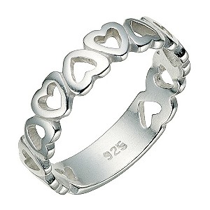 Silver Multi Heart Ring