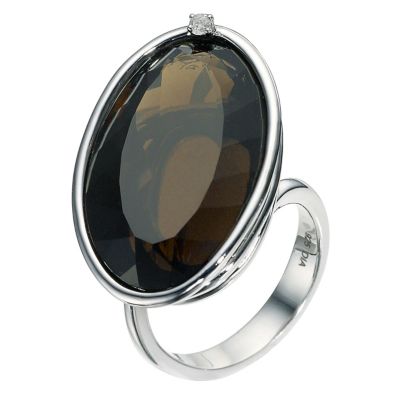 Silver smoky quartz 