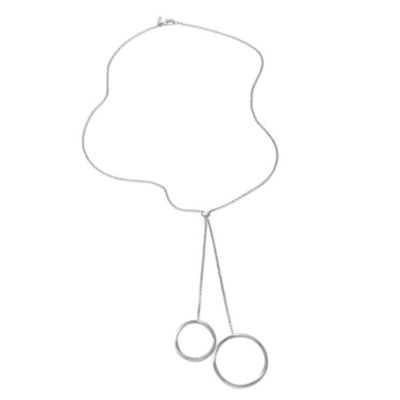 DKNY silver double circle pendant - Product number 9029230