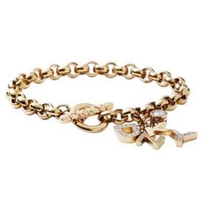 DKNY ladies' gold plated charm bracelet - Product number 9029303