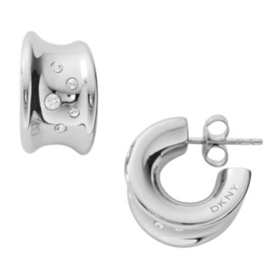 DKNY ladies' curved stone set earrings - Product number 9029370