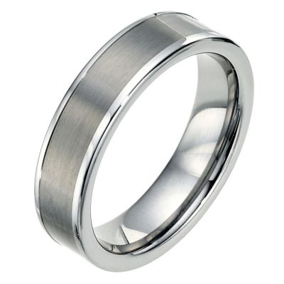 Tungsten two tone polished edge ring