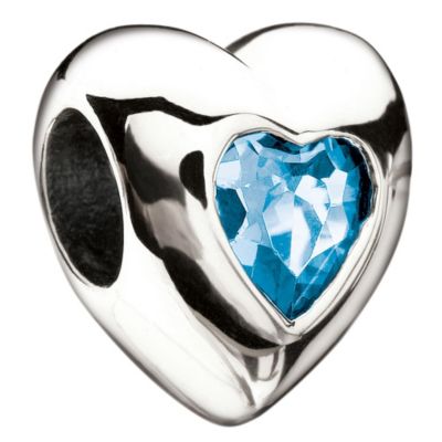 Miss Chamilia - silver heart March birthstone bead - Product number 9032657