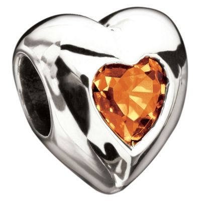 Miss Chamilia - silver heart November birthstone bead - Product number 9032754