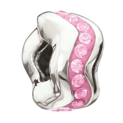 Miss Chamilia rollercoaster fuchsia cubic zirconia bead - Product number 9032894