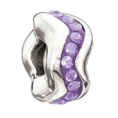 Miss Chamilia rollercoaster purple cubic zirconia bead - Product number 9032908