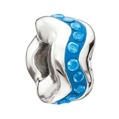 Miss Chamilia rollercoaster turquoise cubic zirconia bead - Product number 9032916