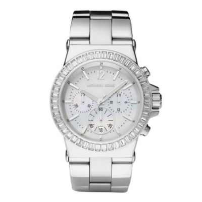 Michael Kors stainless steel stone set bracelet watch