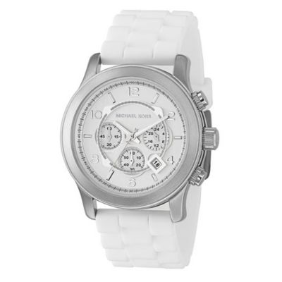 Michael Kors ladies' white strap watch - Product number 9033343