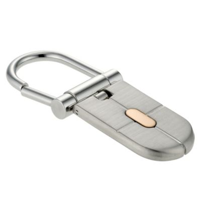 Gaventa men's silver & rose coloured oval key ring - Product number 9033726