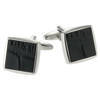 Gaventa men's black mock croc cufflinks - Product number 9033769