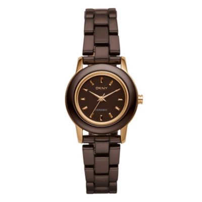 DKNY Ladies' Brown Ceramic Bracelet Watch