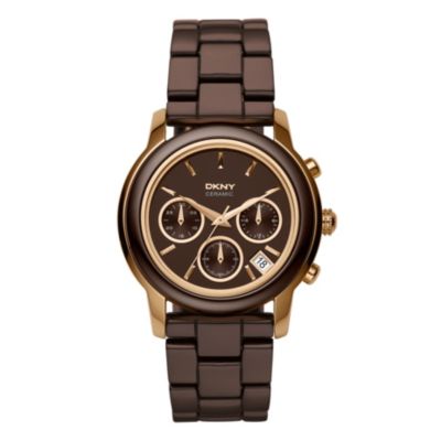 DKNY Ladies' Brown Ceramic Bracelet Watch - Product number 9036369