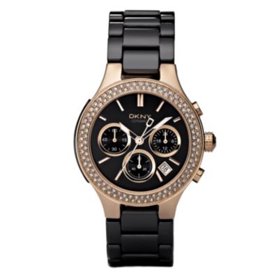 DKNY Ladies' Black Ceramic Bracelet Watch - Product number 9036660