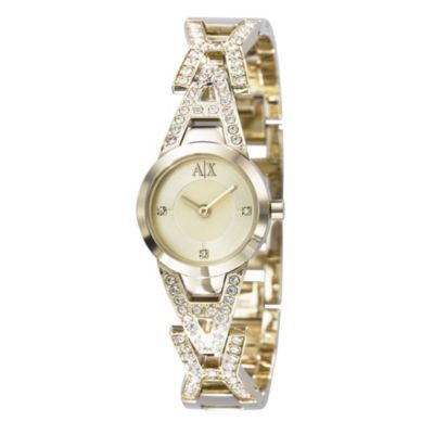 Armani Exchange Ladies' Logo Stone Set Bangle Watch - Product number 9038035