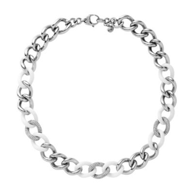 DKNY White Ceramic Chain Style Necklace - Product number 9039325