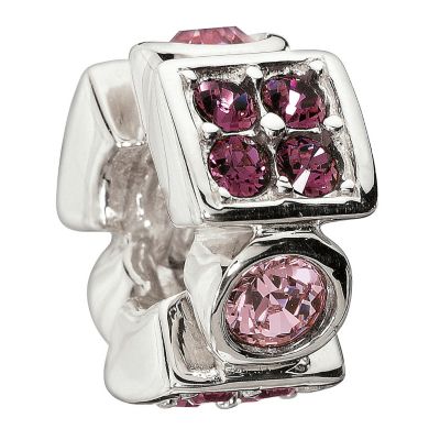 Chamilia silver purple Swarovski wheel bead - Product number 9039538