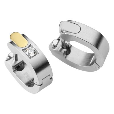 Pequignet ladies' two colour moor reverse diamond earrings - Product number 9043195