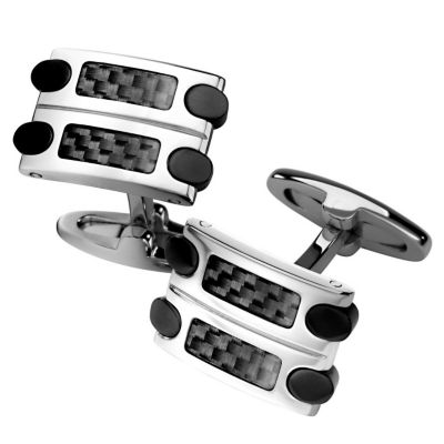 Pequignet Black Carbon Fibre cufflinks - Product number 9043306