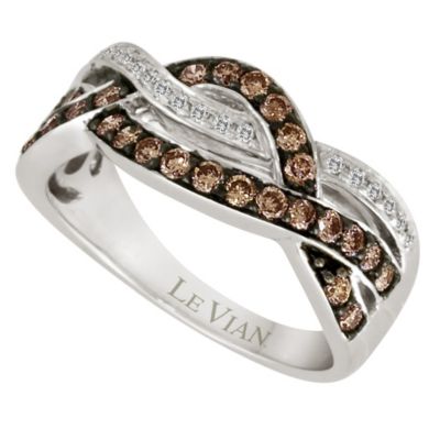Le Vian 14ct white gold cross over ring - Product number 9057625
