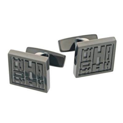 Hugo Boss men's black & charcoal cufflinks - Product number 9062963