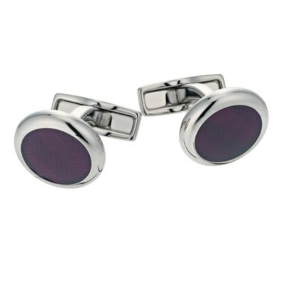 Hugo Boss men's purple enable round cufflinks - Product number 9063056