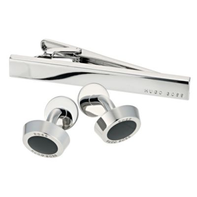 Hugo Boss silver tie clip & cufflinks set - Product number 9063072