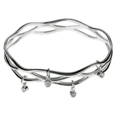 Eternal Silver & white sapphire bangle - Product number 9069763