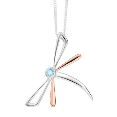 Clogau Silver & Rose Gold Dragonfly Pendant