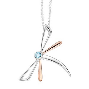 Clogau Silver & Rose Gold Dragonfly Pendant