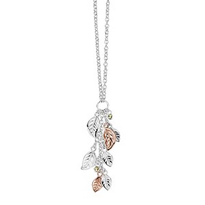 Clogau Silver & Rose Gold Multi Leaf Pendant