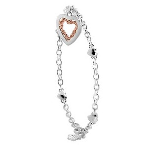 Clogau Silver & Rose Gold Heart Charm BraceletClogau Silver & Rose Gold Heart Charm Bracelet