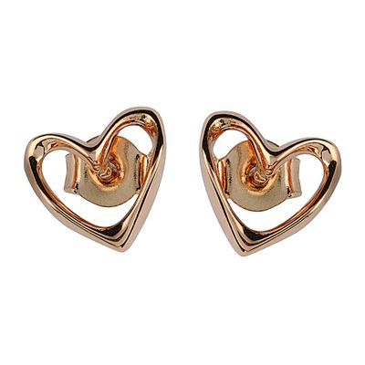 Eternal Silver rose gold heart stud earrings - Product number 9071180