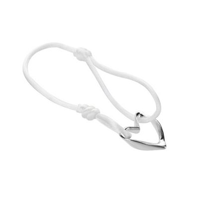Eternal Silver heart & white cord bracelet - Product number 9071539
