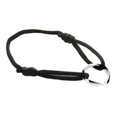 Eternal Silver mobius ring & black cord bracelet - Product number 9071547