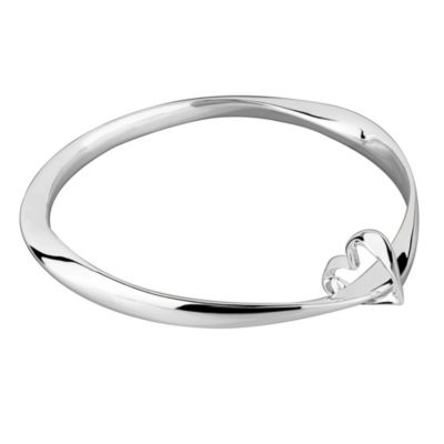 Eternal Silver mobius heart charm bangle - Product number 9071555