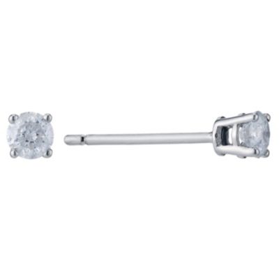 Platinum 1/4 carat diamond stud earrings - Product number 9073884