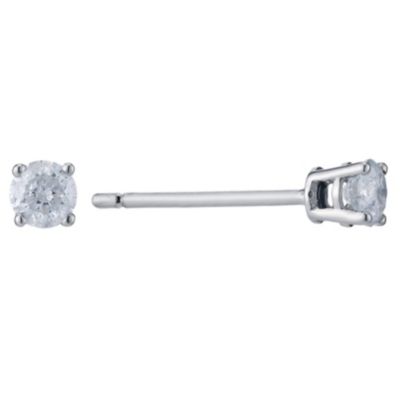 Platinum 1/2 carat diamond stud earrings - Product number 9073892