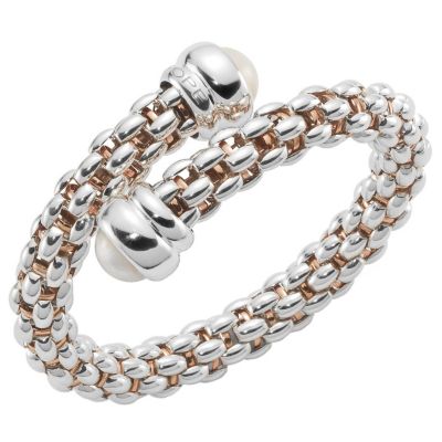 Twin Fope silver crossover bangle - Product number 9078746