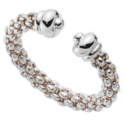Twin Fope silver torque bangle - Product number 9078797