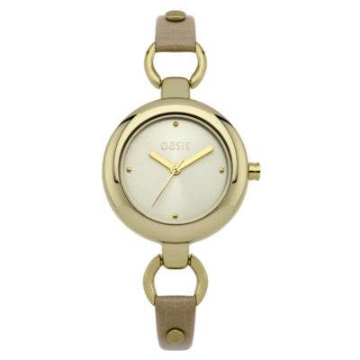 Oasis Ladies' Tan Leather Strap Watch - Product number 9080708